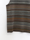 SWAYING 25 Fall/Winter Collection: Striped Wool Vest SW-SW25AW1T02C5S2-HZ (Gray/Brown) (SW25AW1T02C1S2)